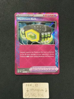 Pokemon Prismatic Evolutions - Maximum Belt - 117/131 - Ace Spec Holo - M/NM - Image 1