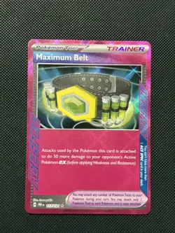 Pokemon Prismatic Evolutions - Maximum Belt - 117/131 - Ace Spec Holo - M/NM - Image 2