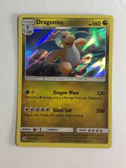 Pokemon TCG Pokemon TCG SM Base set Holographic Dragonite 96/149 Light Played - Image 1