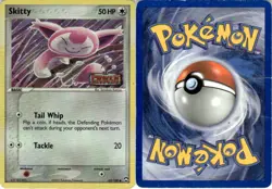 Skitty Reverse Holo Common Power Keepers 62/108 HP Pokemon TCG Stamped Crease - Image 1