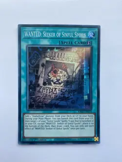 RA03-EN074 WANTED: Seeker of Sinful Spoils - Super Rare - 1st Edition - Yugioh - Image 1