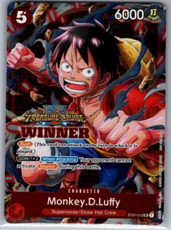 Monkey.D.Luffy (Winner Pack Vol. 5) ST01-012 English One Piece Promo - NM - Image 1