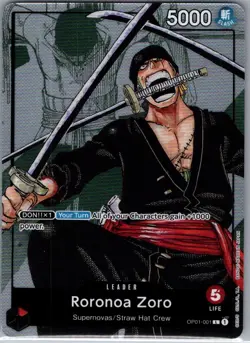 Roronoa Zoro (Alt Art) OP01-001 English 25th Anniversary - One Piece Card - NM - Image 1