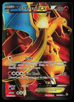 Charizard EX 100/106 Holo Full Art XY Flashfire Pokemon Card - Image 1