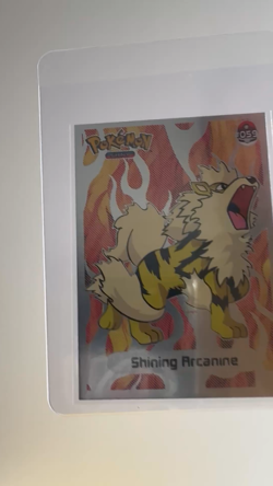 💥 Shiny ARKANINE Pokemon Vintage Art CARD Metallic Foil Collectible Anime NM💥 - Image 2