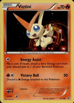 Victini XY189 Volcanion Mythical Collection English Pokemon Card B2 NM - Image 1