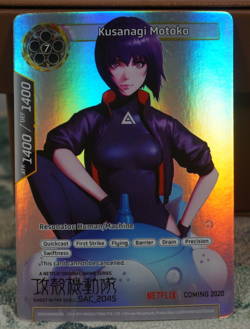 Kusanagi Motoko Ghost in the Shell SAC_2045 Promo Foil Card Force of Will TCG - Image 2