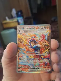 Greninja EX Twilight Masquerade Special Illustration Card 214/167 with Charizard - Image 1