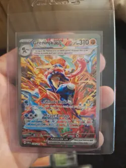 Greninja EX Twilight Masquerade Special Illustration Card 214/167 with Charizard - Image 3