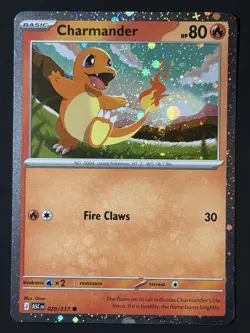 SWIRL 🌀💫 Charmander 020/217 Cosmos Holo Ascended ASC Pokemon Card NM - Image 1