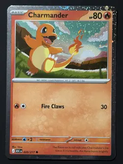 SWIRL 🌀💫 Charmander 020/217 Cosmos Holo Ascended ASC Pokemon Card NM - Image 3