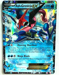 Pokemon Card Ash Greninja EX Black Star Promo Card XY133 - Image 1