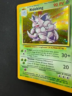 Pokemon Nidoking 11/102 Set Base Rara Holo Unlimited Wizards ITA Carte Vintage - Image 5