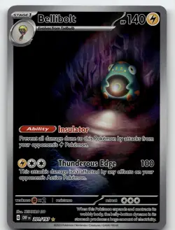 BELLIBOLT 201/197 ILLUSTRATION RARE OBSIDIAN FLAMES POKEMON NEAR MINT - Image 2