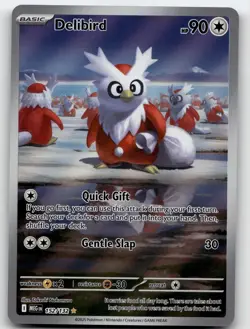 DELIBIRD 152/132 ILLUSTRATION RARE MEGA EVOLUTION POKEMON NEAR MINT - Image 2