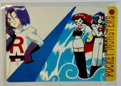 TEAM ROCKET ICON Pocket Monsters Pokemon Japanese Anime Vending Prism Sticker NM - Image 2