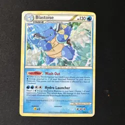 Pokemon TCG Blastoise 13/95 HGSS Unleashed Cracked Ice Holo LP - Image 1
