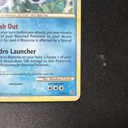 Pokemon TCG Blastoise 13/95 HGSS Unleashed Cracked Ice Holo LP - Image 3