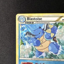 Pokemon TCG Blastoise 13/95 HGSS Unleashed Cracked Ice Holo LP - Image 5