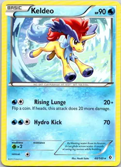 KELDEO 48/149 RARE BOUNDARIES CROSSED POKEMON LP - Image 1