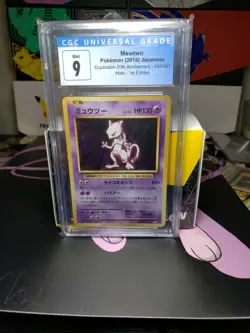Pokemon 2016 Mewtwo Holo 1st Edition 20th Anniversary CP6 049 Japanese CGC 9 - Image 1