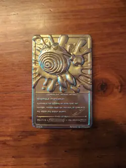 RZ POLIWHIRL 1999 Pokemon Gold Plated Card Nintendo Burger King - Image 2