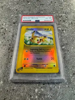 Pokemon TCG Cards Pikachu 124/165 Expedition Reverse Holo PSA 6 EX-MT - Image 1