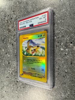 Pokemon TCG Cards Pikachu 124/165 Expedition Reverse Holo PSA 6 EX-MT - Image 4