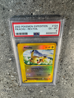 Pokemon TCG Cards Pikachu 124/165 Expedition Reverse Holo PSA 6 EX-MT - Image 5