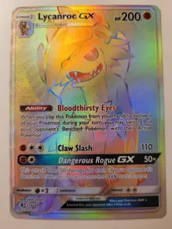 Lycanroc GX Pokemon Sun & Moon - Guardians Rising Rainbow Rare 156/145 NM - Image 1