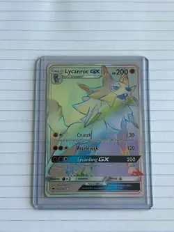 Lycanroc GX 155/147 Secret Rare Rainbow Burning Shadows 2017 Pokemon Mint - Image 2