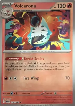 Volcarona (Master Ball Pattern) 016/086 Rare SV: Black Bolt Pokemon Near Mint - Image 1