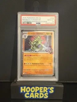Pokemon Center Team Rocket's Tyranitar Card 096/182 PSA 10 - Exclusive PC - Image 1