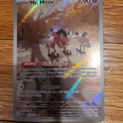 Pokemon Mr. Mime Illustration Rare Holo 179/165 Sv: Scarlet & Violet 151 90 HP - Image 1