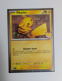 Pikachu 051/162: Pokemon day 2026 stamped Holo Pokemon TCG 70 HP Promo - Image 1