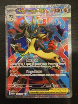 Mega Lucario ex MEG 160/132 Pokemon Mega Evolution Full Art NM - Image 1