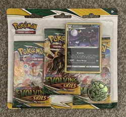 Pokemon EVOLVING SKIES 3 Booster Pack Blister UMBREON SWSH129 Black Star Promo - Image 1