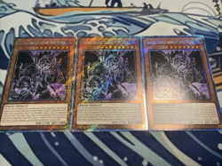 Yugioh Grapha, Dragon Lord of Dark World Platinum Secret Rare RA04-EN159 x3 - Image 1