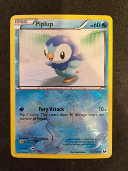 Piplup 27/108 Reverse Holo Black & White Dark Explorers Pokemon TCG - LP+ - Image 1