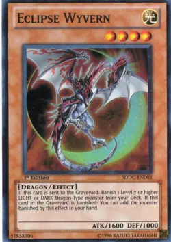 Yu-Gi-Oh! Eclipse Wyvern 1st Ed. SDDC-EN003 Super Rare NM/LP x1 - Image 1