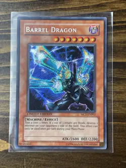Yu-Gi-Oh! Barrel Dragon MC1-EN002 Secret Rare Limited Edition - Image 1