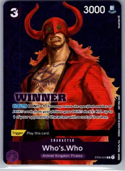 Who's.Who (Tournament Pack Vol. 3) [Winner] ST04-010 - One Piece Card Game - NM - Image 1