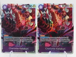 2x Charlotte Katakuri OP11-067 SR A Fist of Divine Speed One Piece NM - Image 1