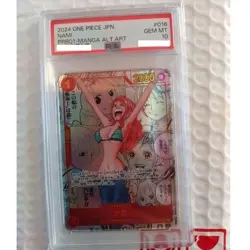 PSA10 Nami OP01-016 Manga Alt Art ONE PIECE Card The Best Japanese PRB-01 2024 - Image 1