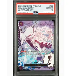PSA 10 Gum-Gum Giant SP Alt Art OP09-078 R PRB02 ONE PIECE Card Japanese 2025 - Image 1