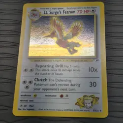 Lt. Surge's Fearow 7/132 Gym Heroes Holo Rare WotC Pokemon Card VLP - Image 2