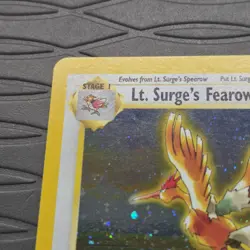 Lt. Surge's Fearow 7/132 Gym Heroes Holo Rare WotC Pokemon Card VLP - Image 3