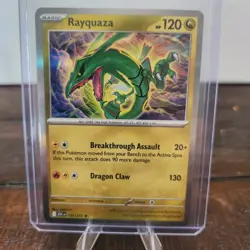 Pokemon Rayquaza 153/217 Holo Rare Basic Dragon HP 120 Pokemon TCG Card - Image 1