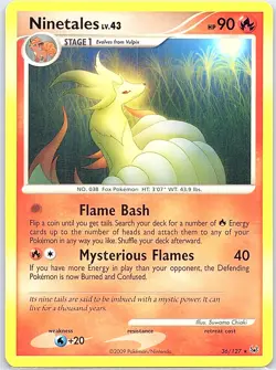 Ninetales 36/127 Non Holo Platinum - Pokemon Card - LP - Image 1