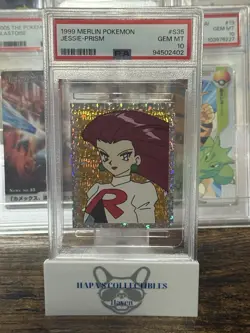 1999 Merlin Sticker Pokemon Jessie Prism #S35 PSA GEM MT 10 - Image 1